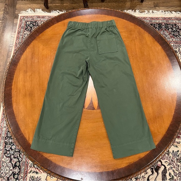 J.Crew Astrid Pull-On Chino Pant Utility Green Small High-Rise Wide Leg - Picture 4 of 16